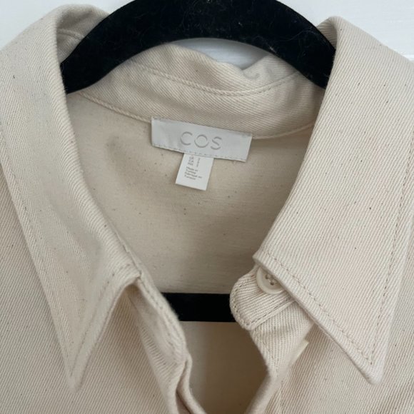 Cos Cropped Cotton Shirt, Size 2 / Small - Picture 3 of 5